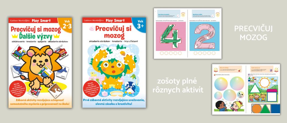 Gakken pracovné zošity pre deti od 2 rokov